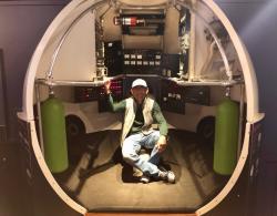 Inspecting the interior.: Inside the "personnel sphere" of Alvin, the deep-ocean research submersible owned by the US Navy and operated by the Woods Hole Oceanographic Institute.