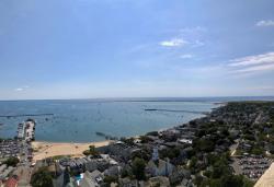 View from the top of the Pilgrim Monument in Provincetown.