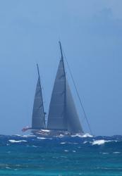 180 Ft S/V Marie coming back to Nonsuch Bay after a trip to Barbuda.: It
