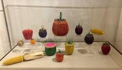 Vegetable-inspired handwoven baskets at the Abbe Museum in Bar Harbor