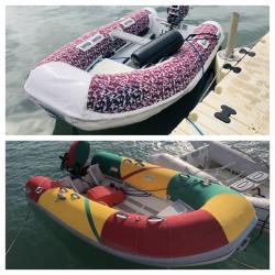 The latest in dinghy cover fashions: Seen in Sint Maarten and Grenada.
