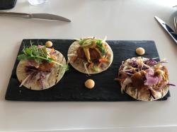 Catch of the day Tacos at Nova: the "overwater lounge" at the new Marina Village in Oil Nut Bay.