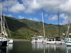 A little misunderstanding at Nanny Cay Marina...: we had reserved dock space for a 57