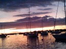 Sunset Bay Marina at sunset