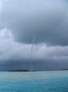 Water spout at entrance to Warderick Wells -- missed us!