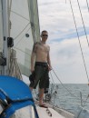 Luke helping aboard Blue Bay