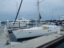 We took safe harbor in Riviera Beach Marina after a sleepless night on the hook in Lake Worth.