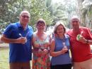 At the Hotel Nationale: Jenny, Peg, Dick and Mark modelling Cuba Libras and Mojitos