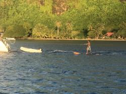 Water ski behind a charter boat?: Huahini