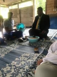 Minister Hamma with Kava bowl