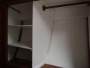 dividing the aft hanging locker into shelving, which is more useful on a boat for storage.
