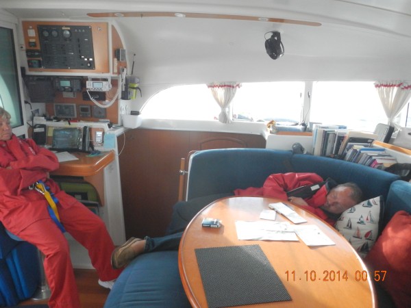 Tired crew after first two tough nights 