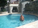 Dave enjoying the hotel pool in Marigot Bay St Lucia 