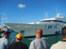 Megayacht coming into St Martin