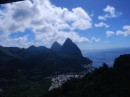Famous pitons of St Lucia 