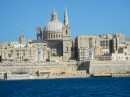 Impressive skyline of Malta arriving from sea