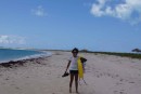 On the beach in Barbuda