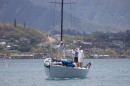Motoring in from the Finish Kaneohe Bay Hawaii