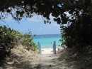 View from the campground at Flamenco beach