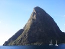 Anchored between the Pitons