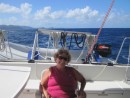 Enjoying the sail from Bequia