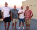 the Men of the day...  on the roof of the condo... (Earl; Dean; Nelson; Tony). 
