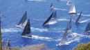 Great view of the RORC Caribbean 600 from the top of the cliffs near Shirley Heights