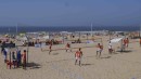 Beach game similar to beach volleyball on Carvelhos beach