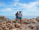 We finally made it to the top - 2 hours later. That is the Sea of Cortez in the background.
