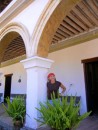 This is April our guide standing on the porch of Hacienda Jalisco. April was very knowledgeable about the region.