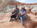 Used the timer on the camera for this great shot of the 4 of us. It looked like a moonscape up there.