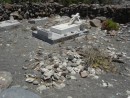 The San Evaristo cemetary. The well off get a tombstone but the less well off get a pile of sea shells.