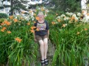My sister Linda in Toronto - a lily amongst the lilies.