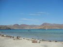 A view from the beach of one of the bays in Bahia Concepcion.