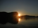 Sunset behind Mitlan Island.