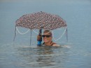Full Moon party. This is Kat in her Seattle rain umbrella which she doesn