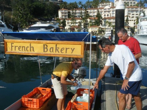 The French Baker delivering to your boat every morning.