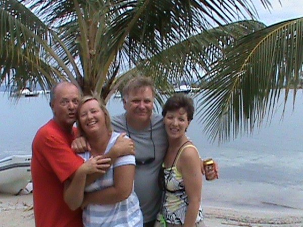 Denny &  Becky with Steve & Rena in the San Blas