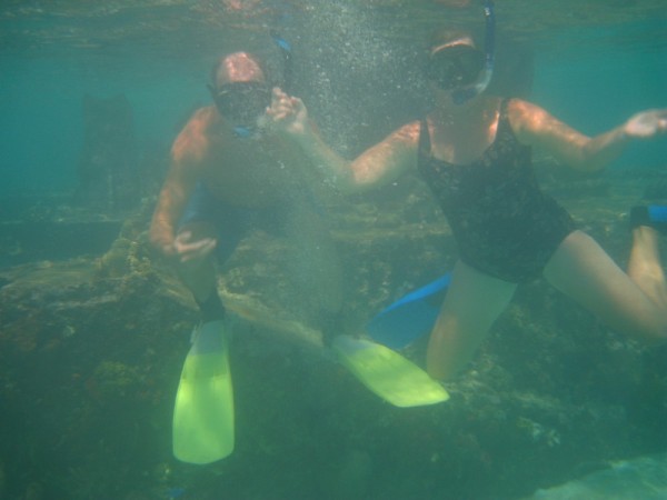 Denny & Becky snorkeling