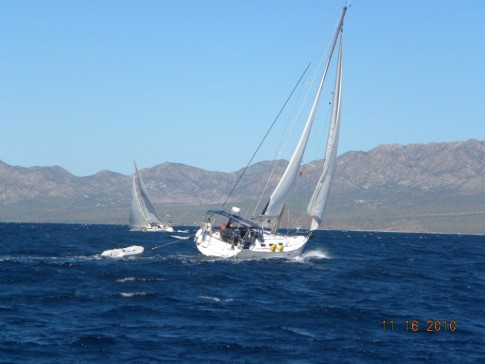 Sound Effect (closest boat) & Intuition sailing int he Sea of Cortez