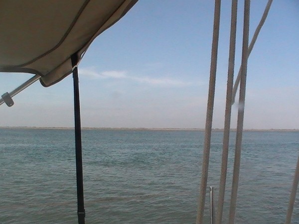 On Aransas Bay with Rockport on horizon.
