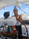 Audrey at the helm
