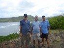 Mike, Jeff and Doug on the north east coast of Bequia