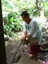 Lea from Hanavave opens up a coconut