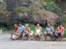 Hanavave villagers watch arrival of passengers from Aranuit3