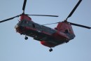 Rescue Marines Chinook helicopter which flew directly overhead Vanish at Barden Inlet, nr Beaufort, North Carolina, USA 