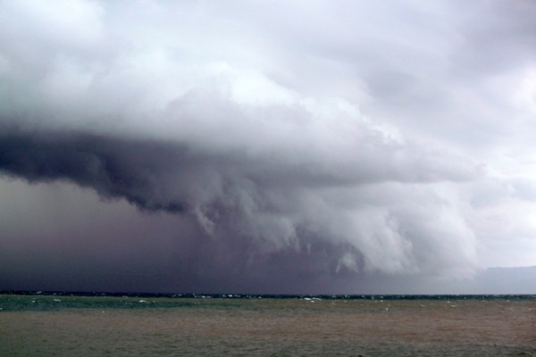 A storm front on Samana Bay