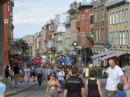 Quebecers enjoying a hot sunny day in Quebec City.