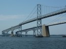 Chesapeake Bay Bridge which links Washington and Baltimore on the west side to New York on the east side.
