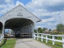 A very old covered bridge dated 1852 at Groveton, New Hampshire, USA